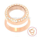 Hot sale floating locket stainless steel finger ring,rings jewelry for women